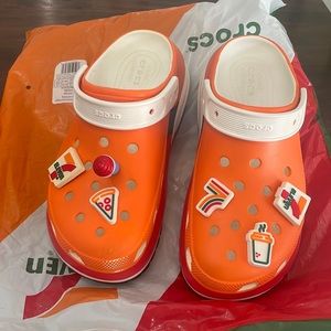 7-Eleven Orange Crocs Mega Crush Clog